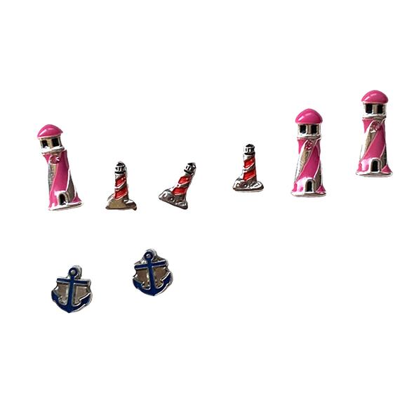 Lot 100+ Floating Locket Jewelry 7mm Charms Travel Vacation Beach Cruise USA New - Picture 4 of 12